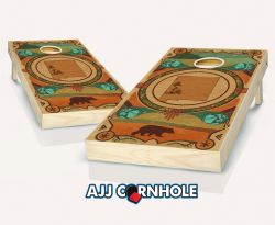 "New Mexico - State Wood Homage" Cornhole Set